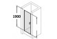 Krídlové dvere sprchové huppe design 501 - , šírka 1000mm, s povrchom anti-plaque, profil chróm eloxal- sanitbuy.pl