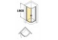 Krídlové dvere sprchové huppe design 501 - , šírka 1000mm, sklo s povrchom anti-plaque - sanitbuy.pl