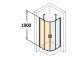 Krídlové dvere sprchové huppe design 501 - s pevným segmentom , šírka 800mm, profil chróm eloxal- sanitbuy.pl