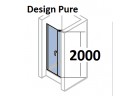Dverí do niky Huppe Design Pure skladacie z bočnou časťou, szer. 140 cm, wys. 200 cm, strieborná matné, číre z Anti Plaque
