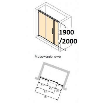 Dverí sprchové huppe design 501 - skladacie, šírka 800 mm- sanitbuy.pl