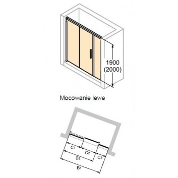 Dverí sprchové huppe design 501 - skladacie, šírka 800 mm- sanitbuy.pl