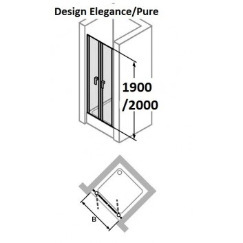Dverí sprchové huppe design 501 - skladacie, šírka 800 mm- sanitbuy.pl