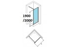 Pevná bočná stena Huppe Design Pure 100 cm, výška190 cm, chróm, číre z AntiPlaque
