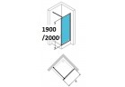 Pevná bočná stena Huppe Design Pure 75 cm, wys. 200 cm, chróm, číre z AntiPlaque