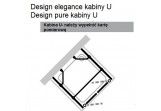 Sprchový kút v tvare U Design Elegance, chróm, sklo číre z AntiPlaque