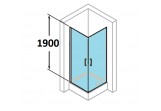 Sprchový kút wejście Narożne Huppe Classics 2 80x80 cm, výška190 cm, strieborná matné, sklo číre 