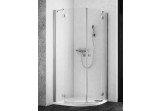 Štvrťkruhový sprchovací kút Radaway Essenza New PDD 80 cm, cześć ľavé, chróm, sklo číre EasyClean