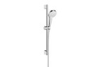Sprchový set Hansgrohe Croma Select S Vario 65 cm, veľkosť sprchovej hlavici 11 cm, EcoSmart 9 l/min, biela/chróm