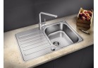 Drez oceľový Blanco LANTOS 45 S-IF Compact wpuszczany w blat, s automatickým uzáverom - brúsená oceľ