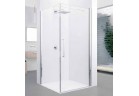 Sprchový kút Novellini Young 2.0 G+F rohová, dverí jednokrídlové i pevná bočná stena stála, zakres regulacji 87-89 cm, profil chróm, sklo číre , pre montáž s vaničkou