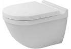 Misa Duravit Starck 3 rimless Závěsná bez splachovacieho kruhu spolu s sedadlom wolnoopającą široká, 36x54 cm, biela