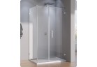 Dverí krídlové s stenou SanSwiss PUR PU31 pravé, chróm, szr. do 2000 mm, wys. do 2300 mm (MAX), číre
