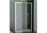 Drzwi jednoczęściowe SanSwiss TOP-LINE TOPP szer. 600 - 800 mm, wys. do 1900 mm, srebrny mat, przezroczyste- sanitbuy.pl