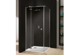 Štvorcový sprchovací kút Sanplast KNDJ2/FREE Line montáž lewo i prawostronny, profil chróm, sklo číre