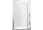 Štvrťkruhový sprchovací kút Novellini Young 2.0 pravé, chróm, 100 x 100 cm