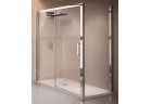 Dverí sprchové posuvné Novellini Kuadra 2P 126-132 cm pravé, , profil chróm, sklo číre
