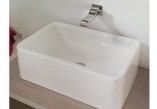 Umývadlo na postavenie na dosku Flaminia Nile 62, biela lesklá, wym. 62 x 40 x 10 cm, bez prepadu, bez półki- sanitbuy.pl