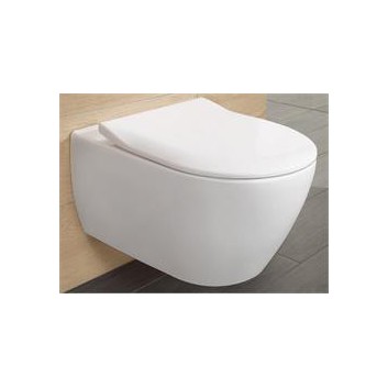 Závesné wc Villeroy&Boch Subway 2.0 Combi-Pack spolu s pozvoľným sklápaním sedadlo cienką, biela- sanitbuy.pl