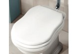 Sedátko s sedadlom WC Flaminia Efi 47 x 35 x 5 cm, drevo/poliester, biela lesklá, panty złocone- sanitbuy.pl