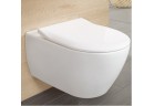 Misa Villeroy & Boch Subway 2.0 37,5x56,5 cm, Závěsná, bez splachovacieho kruhu S povrchom Ceramicplus spolu s pozvoľným sklápaním sedadlo cienką