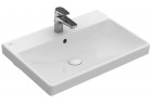 Umývadlo závesné, obdĺžniková Villeroy & Boch Avento biela Alpin, 65 x 47 x 15,5 cm, prepad, otvor na batériu, povlak CeramicPlus