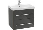 Skrinka podumývadlová Villeroy & Boch Avento kryształowy šedý, 61,8 x 52 x 44,7 cm, 2 szuflady