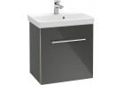 Skrinka podumývadlová Villeroy & Boch Avento kryształowy šedý, 51,2 x 52 x 34,8 cm, panty z ľavej