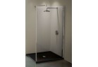 Sprchový kút druhu walk-in prístenná Novellini Kuadra H 117-120 cm, profil chróm, sklo číre