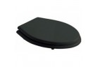 Sedátko WC tvrdé Galassia Ethos čierna, s pozvoľným sklápaním, panty złote, drevo powlekane poliestrem, do kompaktu