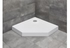 Pięciokątny sprchová vanička s panelom akrylátové 90x90cm Radaway Doros PT Compact