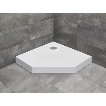 Pięciokątny sprchová vanička s panelom akrylátové 90x90cm Radaway Doros PT Compact- sanitbuy.pl