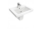 Umývadlo Villeroy & Boch Subway 2.0 60x47 cm, s 1 otvorom pre batériu, z prepadom, Weiss Alpin