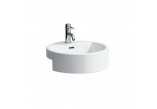Polozápustné umývadlo śr. 460 mm s otvorom na batérie biela Laufen LIVING CITY