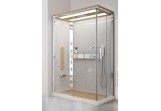 Sprchový kút Novellini Nexis 1 120x80x227 cm pravé so stropom, saunou a hornou sprchou - Povrchová úprava biela
